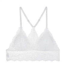 Load image into Gallery viewer, Stunning Women's French Style Lace Bra Girls Triangle Cup Lingerie With Deep V Wireless Underwear Soft Thin Seamless Bra
