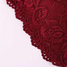 Load image into Gallery viewer, Stunning Women's French Style Lace Bra Girls Triangle Cup Lingerie With Deep V Wireless Underwear Soft Thin Seamless Bra
