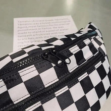 Load image into Gallery viewer, Stylish And Fashionable Fanny Bag For Women Rave Festival Bum Travel Waist Pack Black And White Checkered
