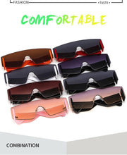 Load image into Gallery viewer, Stylish Big Rimless Classic Sunglasses In Square Shape For Women &amp; Men New Oversize &amp; Retro Style Sunglasses  Rectangle Shape Eyewear Shades Oversized Fashion Sunglasses For Women
