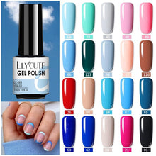 Load image into Gallery viewer, Stylish Blue Womens Nail Gel Polish Permanent UV Gel Popular High Quality Colorful Nail Polish Gel For Girls
