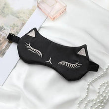 Load image into Gallery viewer, Stylish Cat Eye And Ear Design Pure Silk Double-side Shading Eyeshade Sleeping Eye Mask Blindfolds Eyeshade Health Sleep Shield Light

