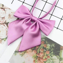Load image into Gallery viewer, Stylish Colorful Women‘s Shirts Bowtie Ladies Girl School Wedding Party Bowtie For Women  Adjustable Pre-tied Solid Color Handmade Bowties for Women
