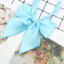 Load image into Gallery viewer, Stylish Colorful Women‘s Shirts Bowtie Ladies Girl School Wedding Party Bowtie For Women  Adjustable Pre-tied Solid Color Handmade Bowties for Women
