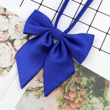 Load image into Gallery viewer, Stylish Colorful Women‘s Shirts Bowtie Ladies Girl School Wedding Party Bowtie For Women  Adjustable Pre-tied Solid Color Handmade Bowties for Women
