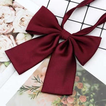 Load image into Gallery viewer, Stylish Colorful Women‘s Shirts Bowtie Ladies Girl School Wedding Party Bowtie For Women  Adjustable Pre-tied Solid Color Handmade Bowties for Women
