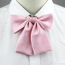 Load image into Gallery viewer, Stylish Colorful Women‘s Shirts Bowtie Ladies Girl School Wedding Party Bowtie For Women  Adjustable Pre-tied Solid Color Handmade Bowties for Women
