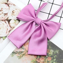 Load image into Gallery viewer, Stylish Colorful Women‘s Shirts Bowtie Ladies Girl School Wedding Party Bowtie For Women  Adjustable Pre-tied Solid Color Handmade Bowties for Women
