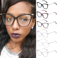 Load image into Gallery viewer, Stylish Eyeglasses Glasses Clear Lens  Blue Light Blocking Glasses Women Men Fashion Cat Eye Glasses Computer Gaming Eyeglasses Eye Protection Eyewear
