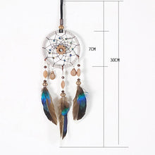 Load image into Gallery viewer, Stylish Hangings Dream Catcher Interior Rear-view Mirror Hanging Decor Car Pendant Grids Nature Feather Wind Chimes Round Ring Circle Handmade Home Decorations Handcrafts Car Charms Pendant Accessories
