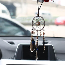 Load image into Gallery viewer, Stylish Hangings Dream Catcher Interior Rear-view Mirror Hanging Decor Car Pendant Grids Nature Feather Wind Chimes Round Ring Circle Handmade Home Decorations Handcrafts Car Charms Pendant Accessories
