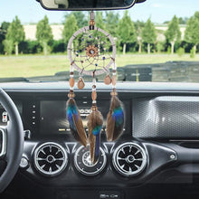 Load image into Gallery viewer, Stylish Hangings Dream Catcher Interior Rear-view Mirror Hanging Decor Car Pendant Grids Nature Feather Wind Chimes Round Ring Circle Handmade Home Decorations Handcrafts Car Charms Pendant Accessories
