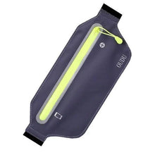 Load image into Gallery viewer, Stylish Hidden Waist Bag Sports Phone Men's Belt Bag Ultra-Thin Waterproof Mini Fanny Pack Black Reflective Runners Belt Jogging Pocket Belt
