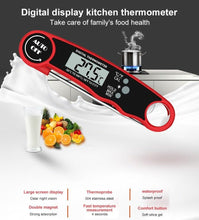 Load image into Gallery viewer, Stylish Instant Read Meat Thermometer Waterproof Ultra Fast Digital Food Water Milk Thermometer With Backlight &amp; Calibration Digital Food Probe for Kitchen Outdoor Grilling And BBQ
