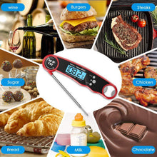 Load image into Gallery viewer, Stylish Instant Read Meat Thermometer Waterproof Ultra Fast Digital Food Water Milk Thermometer With Backlight &amp; Calibration Digital Food Probe for Kitchen Outdoor Grilling And BBQ
