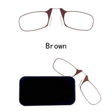Load image into Gallery viewer, Stylish Polarized Legless Clamp Nose Reading Lightweight Glasses For Men And Women Unique Design  Portable Glasses Case Can Be Attached To The Mobile Phone Case Anti Blue Light Glasses ectangular Reading Glasses
