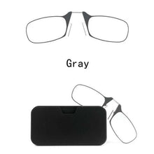 Load image into Gallery viewer, Stylish Polarized Legless Clamp Nose Reading Lightweight Glasses For Men And Women Unique Design  Portable Glasses Case Can Be Attached To The Mobile Phone Case Anti Blue Light Glasses ectangular Reading Glasses
