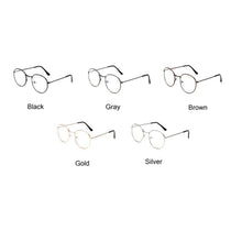 Load image into Gallery viewer, Stylish  Reading Glasses With  Metal Round Frame For  Men &amp; Women Blue Light Blocking Glasses for Women Men Round Metal Frame Clear Lens Computer Eyeglasses
