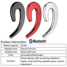 Load image into Gallery viewer, Stylish Unique Design Bone Conduction Earphone Wireless Bluetooth 4.2 Sports Stereo Headset For Laptop Ear Hook Ear Buds Lightweight Waterproof Earpiece For Business
