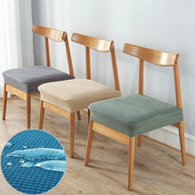 Load image into Gallery viewer, Stylish Waterproof Stretch Chair Seat Cover Elastic Seat Covers For Dining Room Chairs Home Simple Seat Covers For Chairs Soft Removable Dining Chair Slipcovers Stretch Solid Chair Covers Protectors for Dining Room Kitchen Chairs
