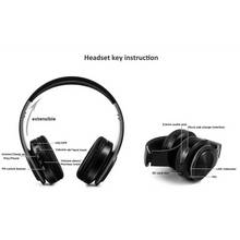 Load image into Gallery viewer, Stylish Wireless Bluetooth Headphone Stereo Headset Music Headset Foldable Wireless and Wired Stereo Headset Micro SD/TF FM For Cell Phone PC
