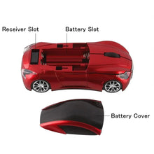 Load image into Gallery viewer, Stylish Wireless Computer Car Shape Mouse Mini 3D Ergonomic PC Gamer Mouse Retro Optical Mice 1600 DPI USB Receiver Suitable for PC/Computer/Laptop
