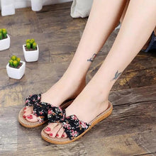 Load image into Gallery viewer, Stylish Women Flax Slippers Casual Summer Flower Elegant Fashion Slippers For Womens
