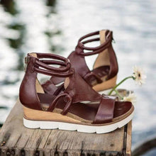 Load image into Gallery viewer, Stylish Women Zipper Sandals Fashion Summer Elegant Non Slip High Womens Sandals
