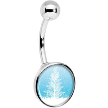Load image into Gallery viewer, Winter Snow Covered Tree Belly Ring
