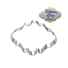 Load image into Gallery viewer, Sugar Biscuit Mold 3Pcs Plaque Cutter Cookies Frame Cake Oval Square Rectangle Fancy Stainless Cookie Mold Plaque Frame Cookie Cutter Set Square Frame Fancy Oval Rectangle And Photo Plaques Frame Fondant Cutters
