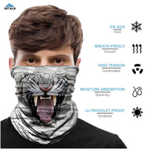 Load image into Gallery viewer, Summer Animal Bandana Neck Gaiter Tube Scarf Buff Party Halloween Half Mask Face Shield Sport Headband Balaclava Seamless Magic Head Scarf Breathable Bandana Turban Outdoor Hiking Quick-Dry Sweat Absorbing Scarves Multifunction Beanie Hat
