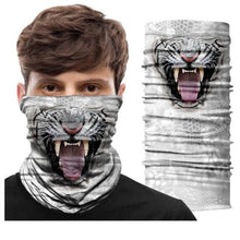 Load image into Gallery viewer, Summer Animal Bandana Neck Gaiter Tube Scarf Buff Party Halloween Half Mask Face Shield Sport Headband Balaclava Seamless Magic Head Scarf Breathable Bandana Turban Outdoor Hiking Quick-Dry Sweat Absorbing Scarves Multifunction Beanie Hat
