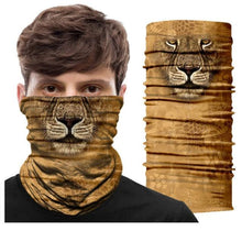 Load image into Gallery viewer, Summer Animal Bandana Neck Gaiter Tube Scarf Buff Party Halloween Half Mask Face Shield Sport Headband Balaclava Seamless Magic Head Scarf Breathable Bandana Turban Outdoor Hiking Quick-Dry Sweat Absorbing Scarves Multifunction Beanie Hat

