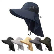 Load image into Gallery viewer, Summer Beach Neck Sunscreen Hat
