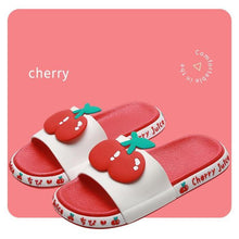 Load image into Gallery viewer, Summer Beach Slides Women Men Casual Slippers Fruits Thick Soled Sandals Girls Bathroom Shoes Girls Water Shoes Cute Lightweight Fruit Slippers Beach Pool Indoor Outdoor Flip Flops
