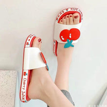 Load image into Gallery viewer, Summer Beach Slides Women Men Casual Slippers Fruits Thick Soled Sandals Girls Bathroom Shoes Girls Water Shoes Cute Lightweight Fruit Slippers Beach Pool Indoor Outdoor Flip Flops
