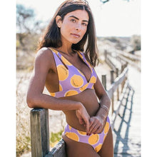 Load image into Gallery viewer, Summer Bikini Stylish Swimwear Women Halter Push Up Bikini Women's  Neck Triangle Bikini Set Leopard Print Two Piece Swimsuits Set Swimsuit Female Lemon Print Bandage Bathing Suit
