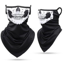 Load image into Gallery viewer, Summer Breathable Mesh Skull Hunting Cycling Bandana Sport Half Face Cover Mask Running Hiking Skiing Triangle Neck Warmer Scarf Motorcycle Protect Cycling Face Mask Anti-UV Neck Hood Half Face Breathable Dustproof Headband Triangle Sport Scarf
