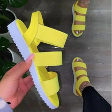 Load image into Gallery viewer, Summer Elastic Womens Sandals Solid Colorful Beach Soft Modern Stylish Women Sandals
