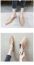 Load image into Gallery viewer, Summer Elegant Ladies Slippers Slip On Square Heel Shoes High Heels Women Pumps Women Flats Elastic Mules Comfortable Slip On Women's Flats Loafers Casual Flat Shoes
