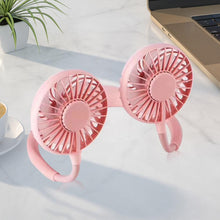 Load image into Gallery viewer, Summer Fan Hanging Neck 1200mAh Fan Rechargeable USB Hanging Neck Fan Mini Carry On Electric Fan For Outdoor Sports Cooling Fan Portable Hanging Neck Fan Rechargeable Neck Fan
