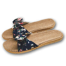 Load image into Gallery viewer, Summer Flax Home Slippers Women Slapping Beach Flip Flops Non-slip House Family Slippers Womens Indoor Home Slippers Non-Slip Casual Outdoor Lightweight Sandals
