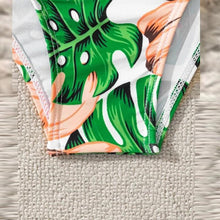 Load image into Gallery viewer, Summer Floral Print Bikini Swimsuit Women 3 Piece High-Waist Bikini Set Swimwear Female Push-Up Bathing Suit Tropical High Waist Wrap Swimsuit With Beach Cover Ups Soft And Breathable Summer Bikini
