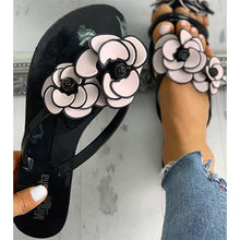 Load image into Gallery viewer, Summer Flowers Flip Flops Women Indoor Slippers Outdoor Sandals Flip-flops Fashion Beach Flat Flipflops Sandals Fashion Summer Slip On Comfort Flat Beach Thong Slipper
