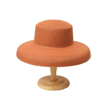 Load image into Gallery viewer, Summer Hat New Female Sun Hat Folding Beach Hat New Women's Ladies Wide Large Brim Floppy Folding Summer Beach Sun Hat Straw Cap Big Brim Elegant White Travel Sun Hat 55-58CM
