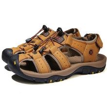 Load image into Gallery viewer, Summer Men's Breathable Sandals Beach Casual Shoes Thick Sole Closed Toe Aqua Shoes Hiking Fishing Summer Closed Toe Walking Sandal For Athletic Outdoor Lightweight Beach Breathable Waterproof Sandals
