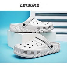 Load image into Gallery viewer, Summer Men Sandals Hole Shoes Rubber Clogs Unisex Garden Shoes Black Beach Flat Men Sandals Sports Casual Slippers Indoor Slip On Beach Classic Water Shoes
