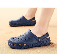 Load image into Gallery viewer, Summer Men Sandals Hole Shoes Rubber Clogs Unisex Garden Shoes Black Beach Flat Men Sandals Sports Casual Slippers Indoor Slip On Beach Classic Water Shoes
