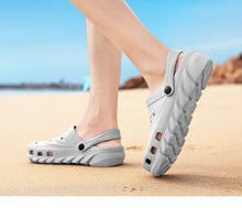 Load image into Gallery viewer, Summer Men Sandals Hole Shoes Rubber Clogs Unisex Garden Shoes Black Beach Flat Men Sandals Sports Casual Slippers Indoor Slip On Beach Classic Water Shoes
