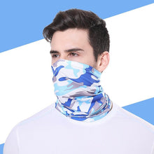 Load image into Gallery viewer, Summer Men Women Camouflage Bandana Half Face Mask Neck Gaiter Cover Face Scarf  Cycling Hunting Fishing Balaclava Scarf Unisex Men Women Bandanas Polyester Breathable Windproof Anti UV Neck Cover Camping Hiking Climbing Face Mask
